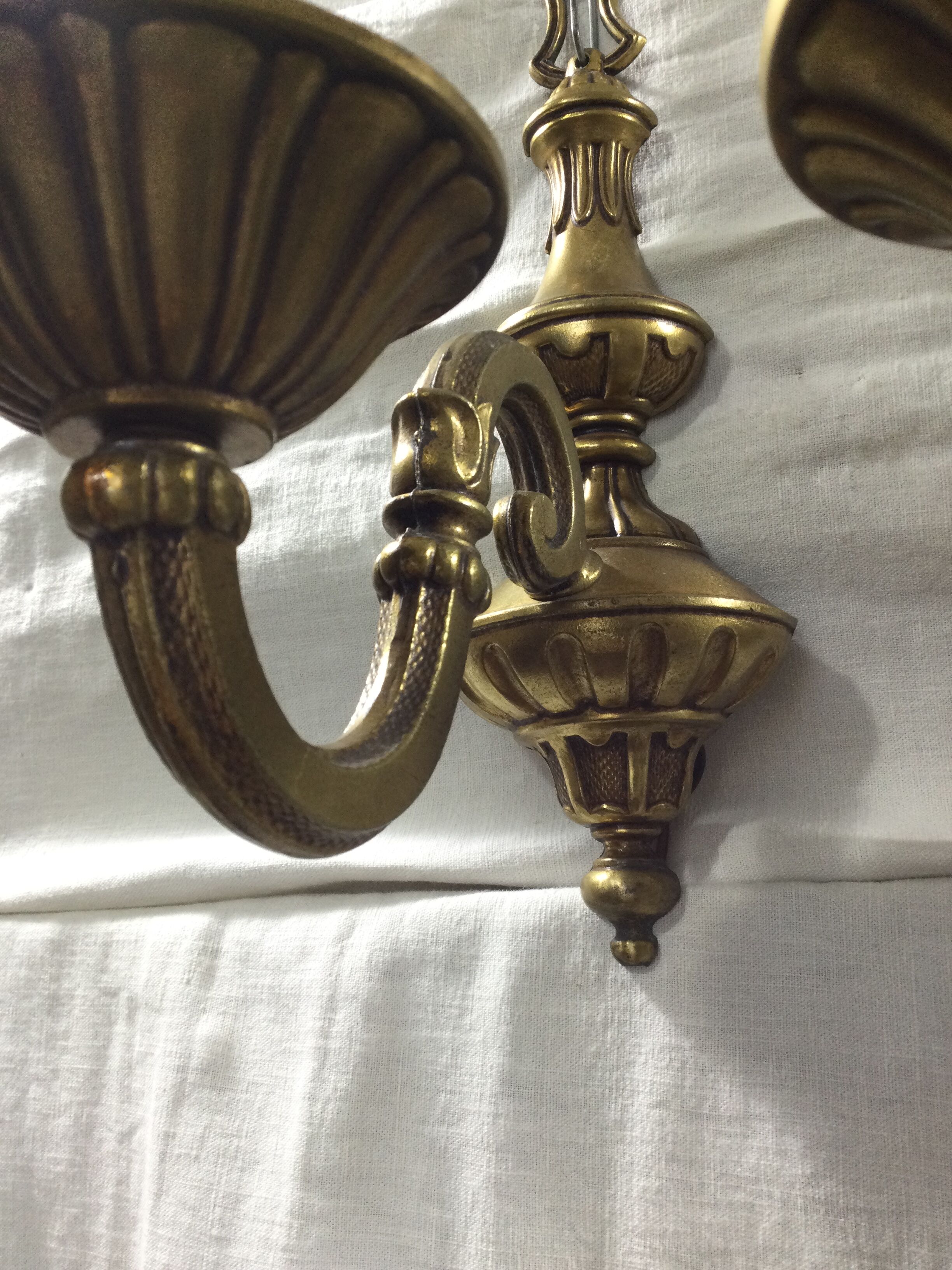 Pair of bronze applique 1 light