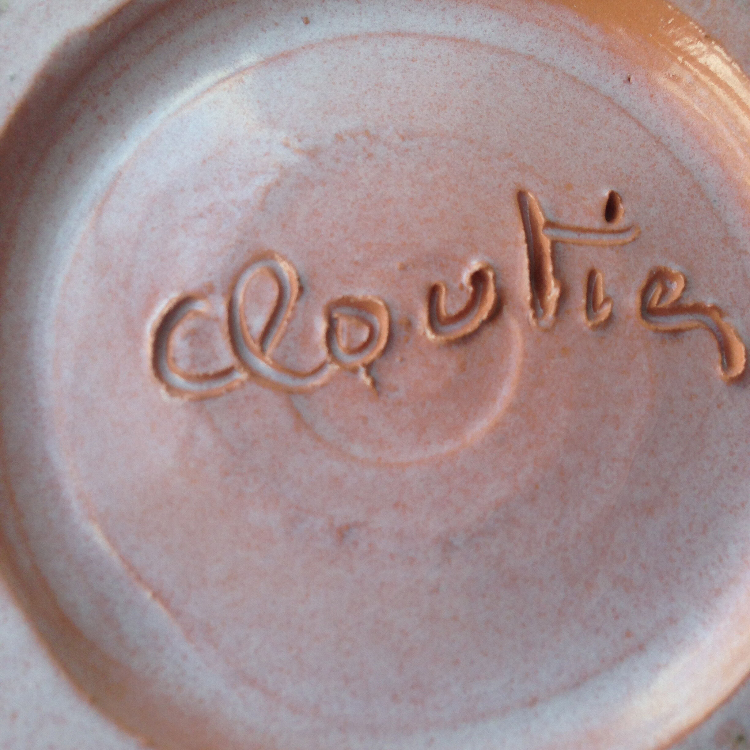 Vintage ceramic vase of the Frère Cloutier 1960