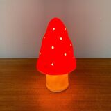 Postmodern plastic mushroom table lamp by Heico.