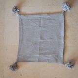 Moroccan pompon pillow grey 48x48cm