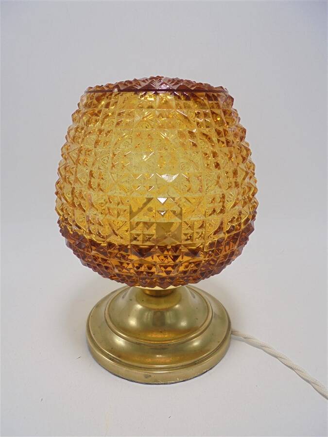 Amber glass lamp
