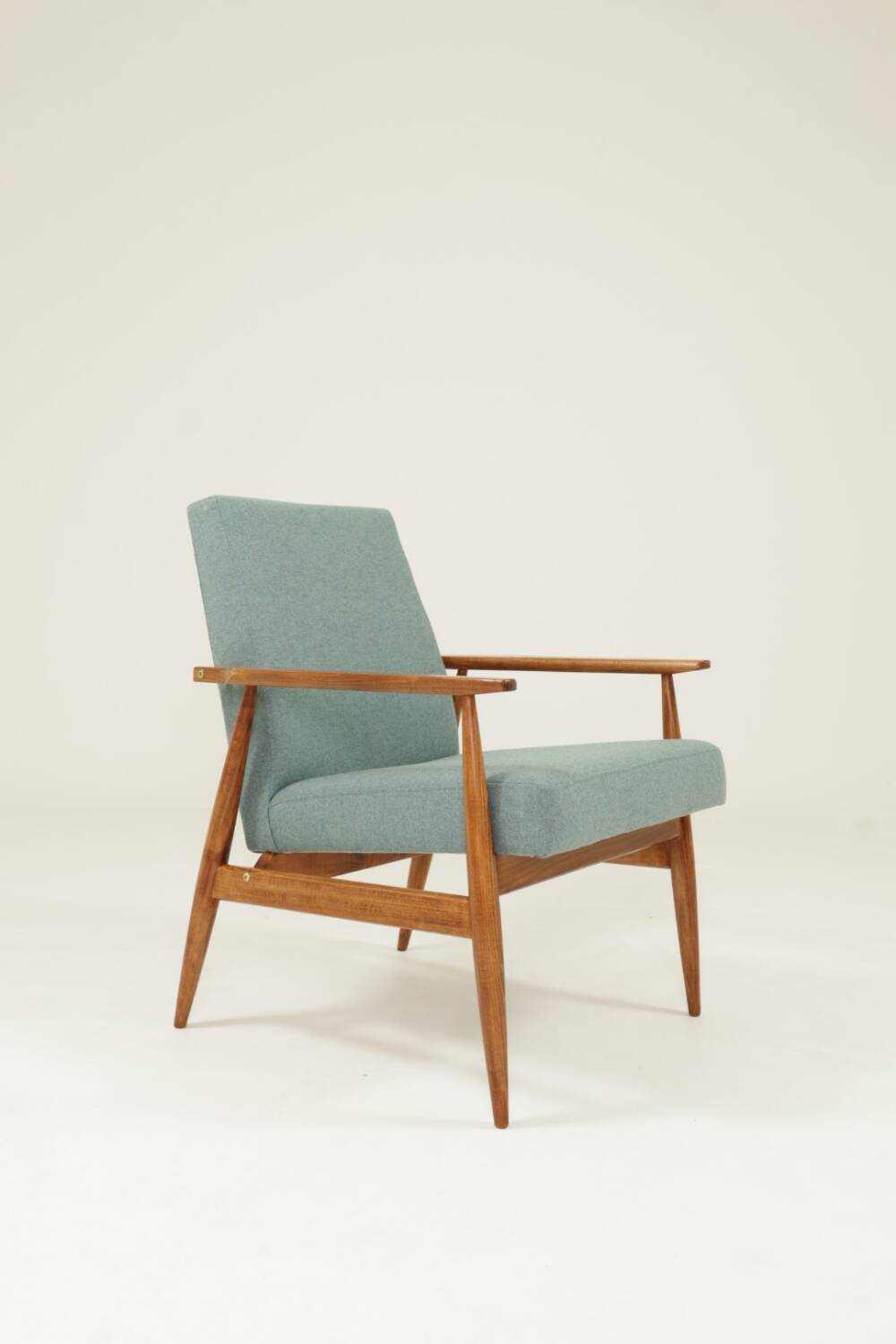 Vintage eucalyptus green armchair, modern design