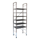 90s chrome metal bookcase shelf