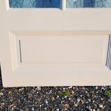 Lot of a double oak glass door