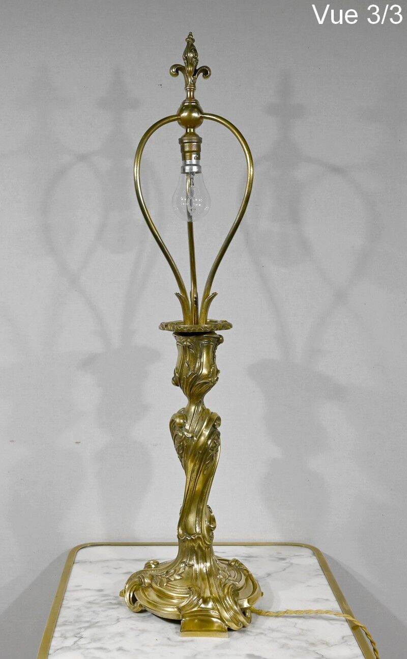 Gilded bronze lamp, Art Nouveau – late nineteenth century