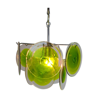 Glass Chandelier by Gino Vistosi for AV Mazzega 1960s