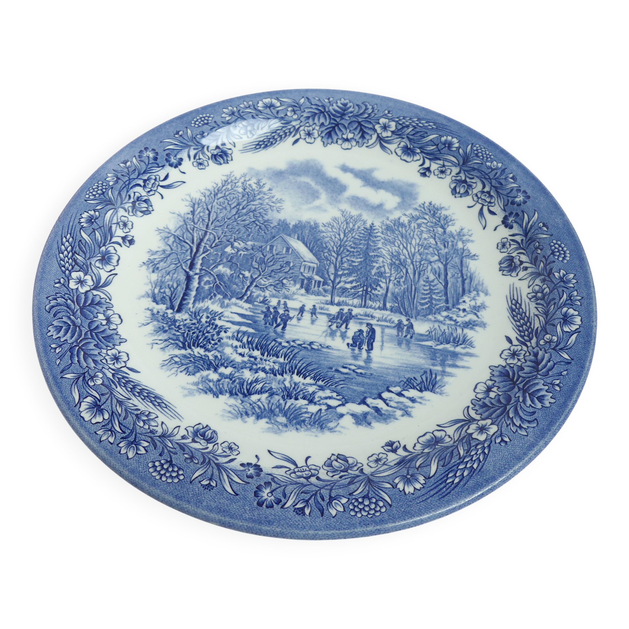 Plat Creux Et Rond Service En Porcelaine De Lunéville Fleurs  Tulipe Rose Debut Du Xxe Siecle