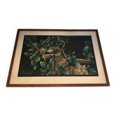 Print depicting a ram. French work signed by Jean Lurçat. Around 1970.