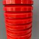 Vintage red Danish mid-century pendant lamp