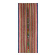 Vintage Turkish Hand-Knotted Wool Cotton Beige Kilim Runner Rug 76x198