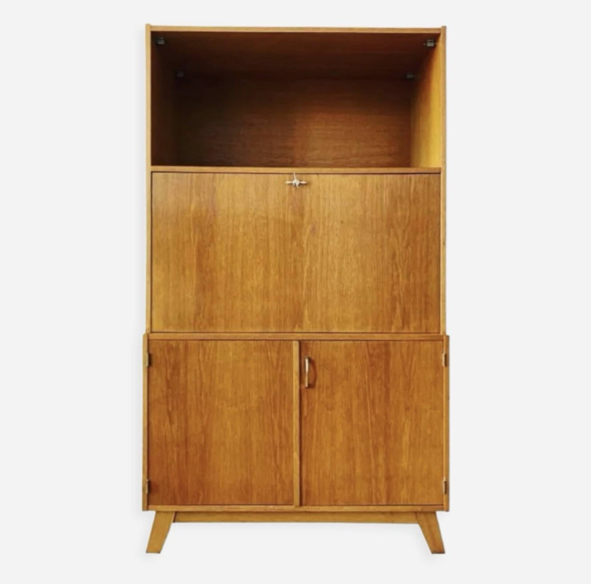 Very nice vintage wooden secretary, in a retro 60s/70s style, on