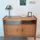 Vintage glass front sideboard from the 1950s - 1960s