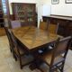 Table à manger et 6 chaises bois massif années 1950