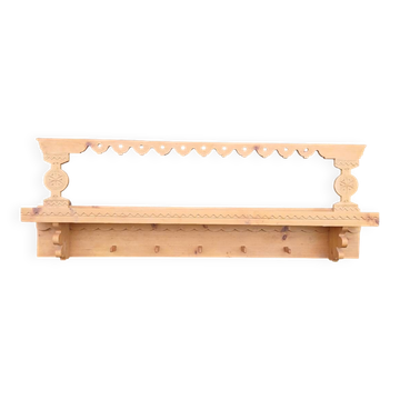 Étagère murale ancienne en bois sculpté