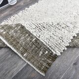 2x7 Green White Turkish Vintage Runner Rug 66x231Cm