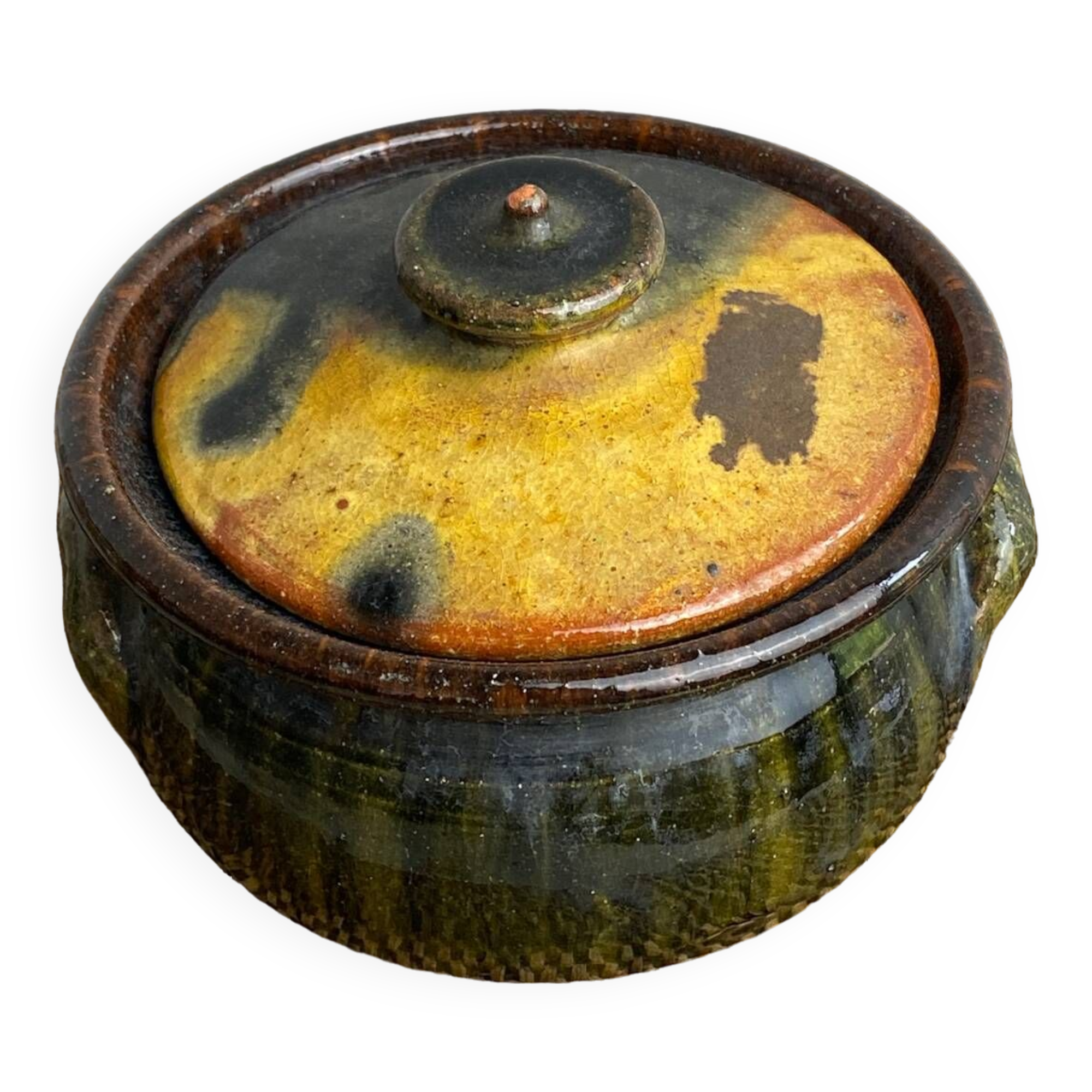 Glazed terracotta candy dish