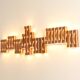 Large tubular copper wall light from the 1960s, Spain.