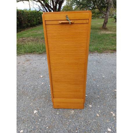 70s wooden curtain cabinet