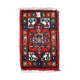 Vintage persian hamadan handmade carpet 1.3' x 2' (40cm x 61cm) 1970s, 1c760