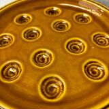 Set of 6 snail ceramic plates