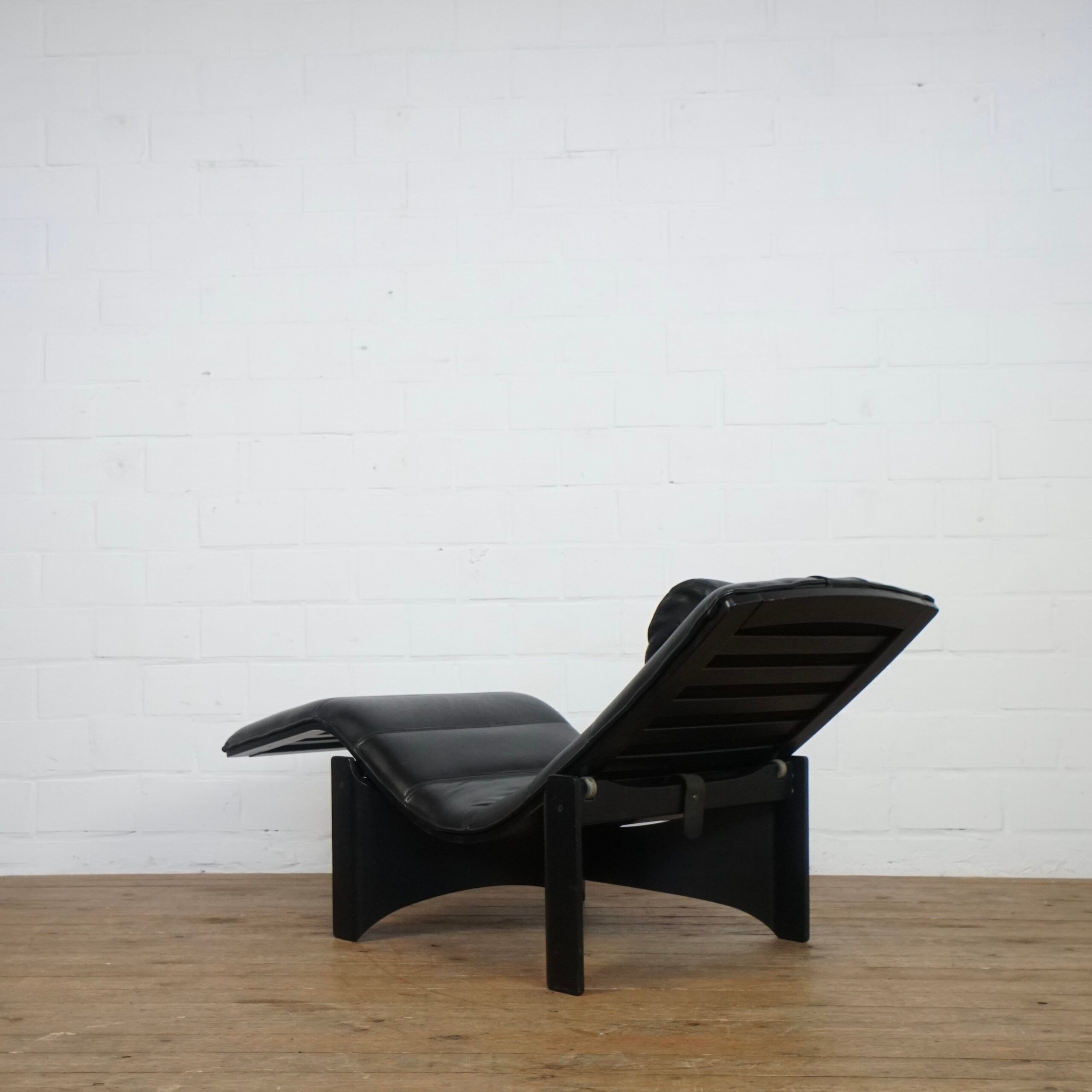 Fauteuil lounge réglable en cuir italien