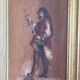 Antique Oil Wood Panel Framed Officer General Staff Hussar Signed 19th Century