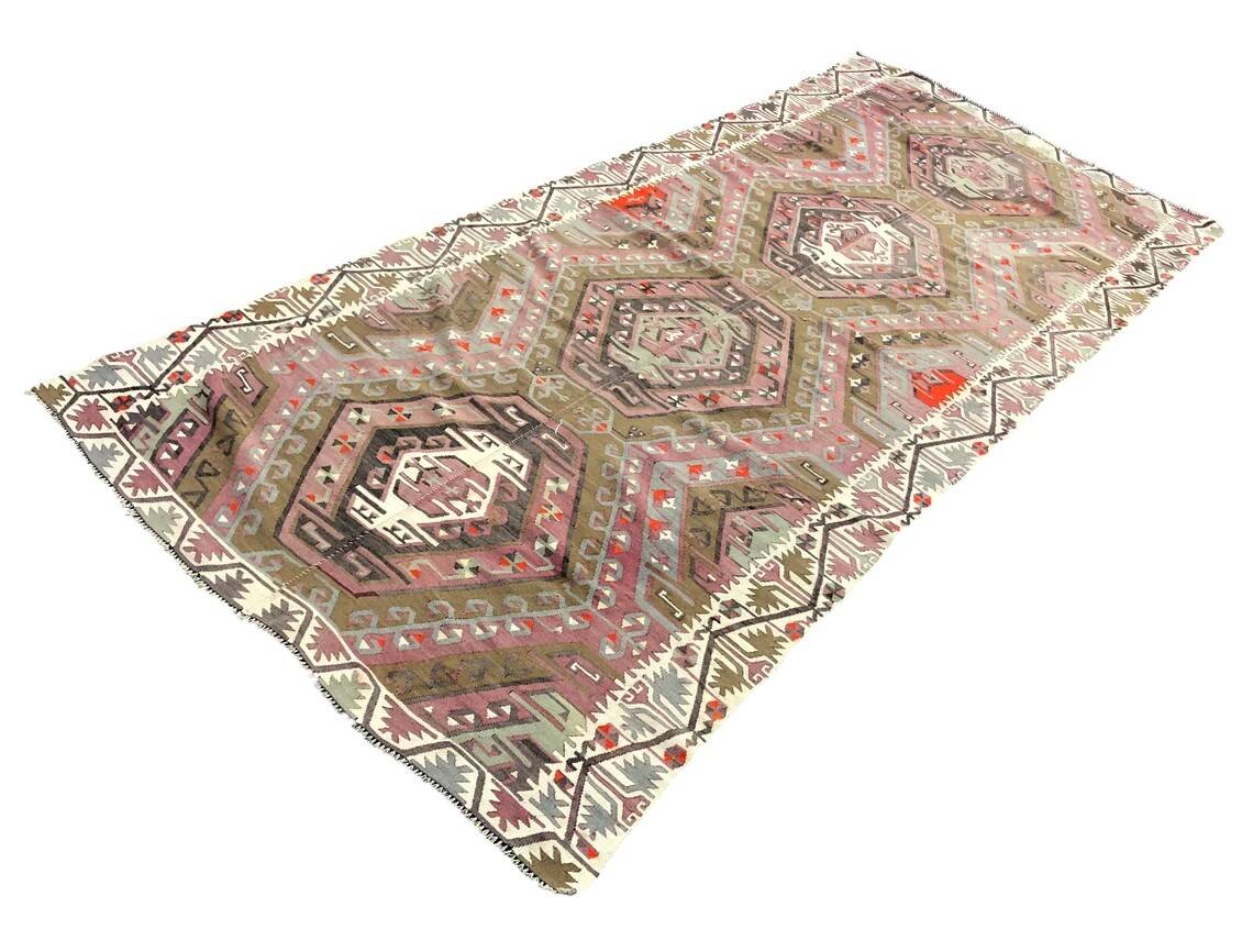 Turkish Oversize Anatolian Kilim Rug