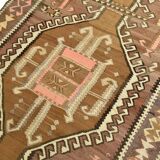 Brown & Beige Tribal Turkish Kilim Rug 132x200Cm SK 35210