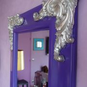 Large Venetian-style purple Italian mirror