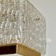 Arlus glass and brass pendant light from the 50s