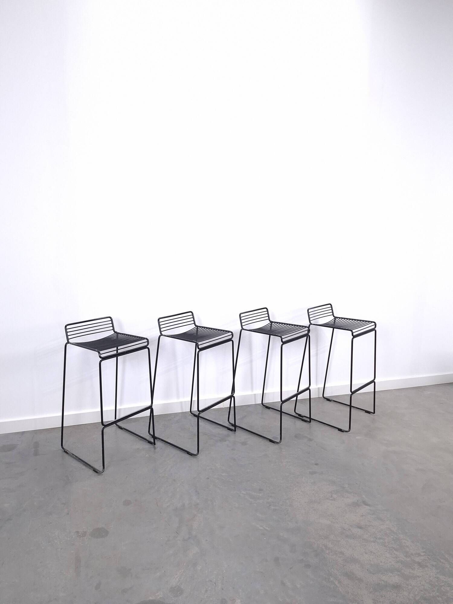 Set 4 x Zwarte HAY barkruk, Hee Welling