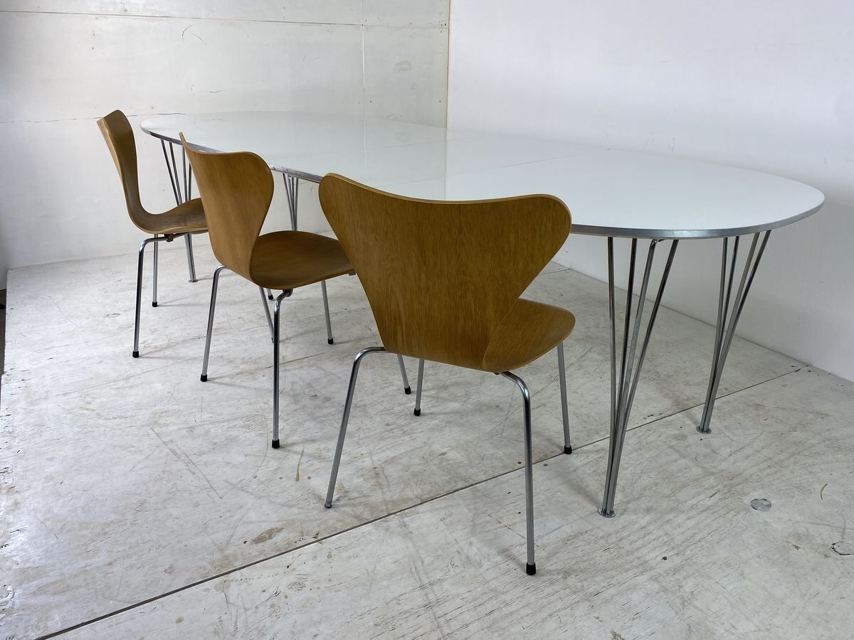 Table de salle à manger Ellipse extensible par Piet Hein pour Fritz Hansen 1990s