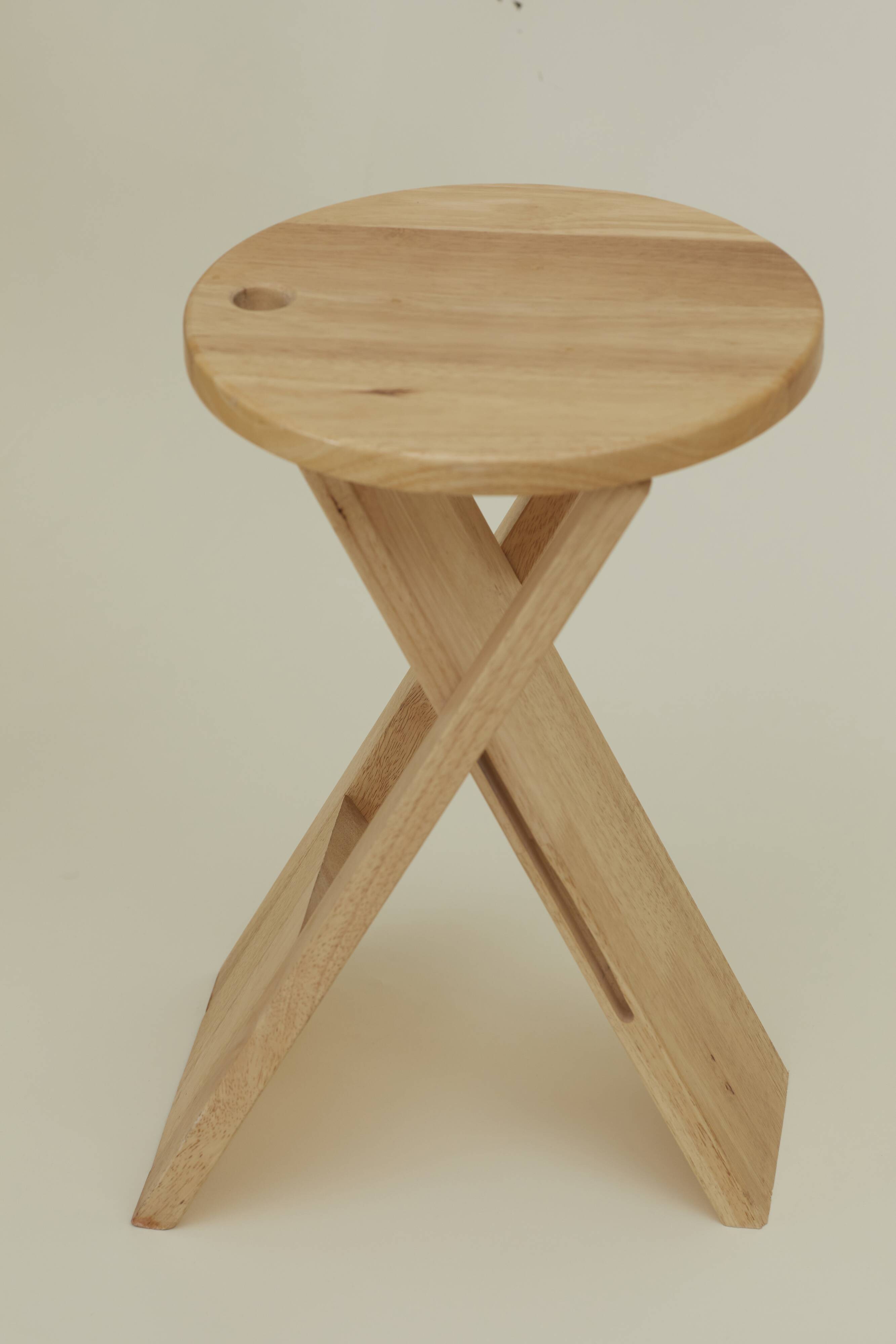 Folding wooden stool (beech) Suzy or TS / Roger Tallon - Adrian Reed vintage Circa 1980