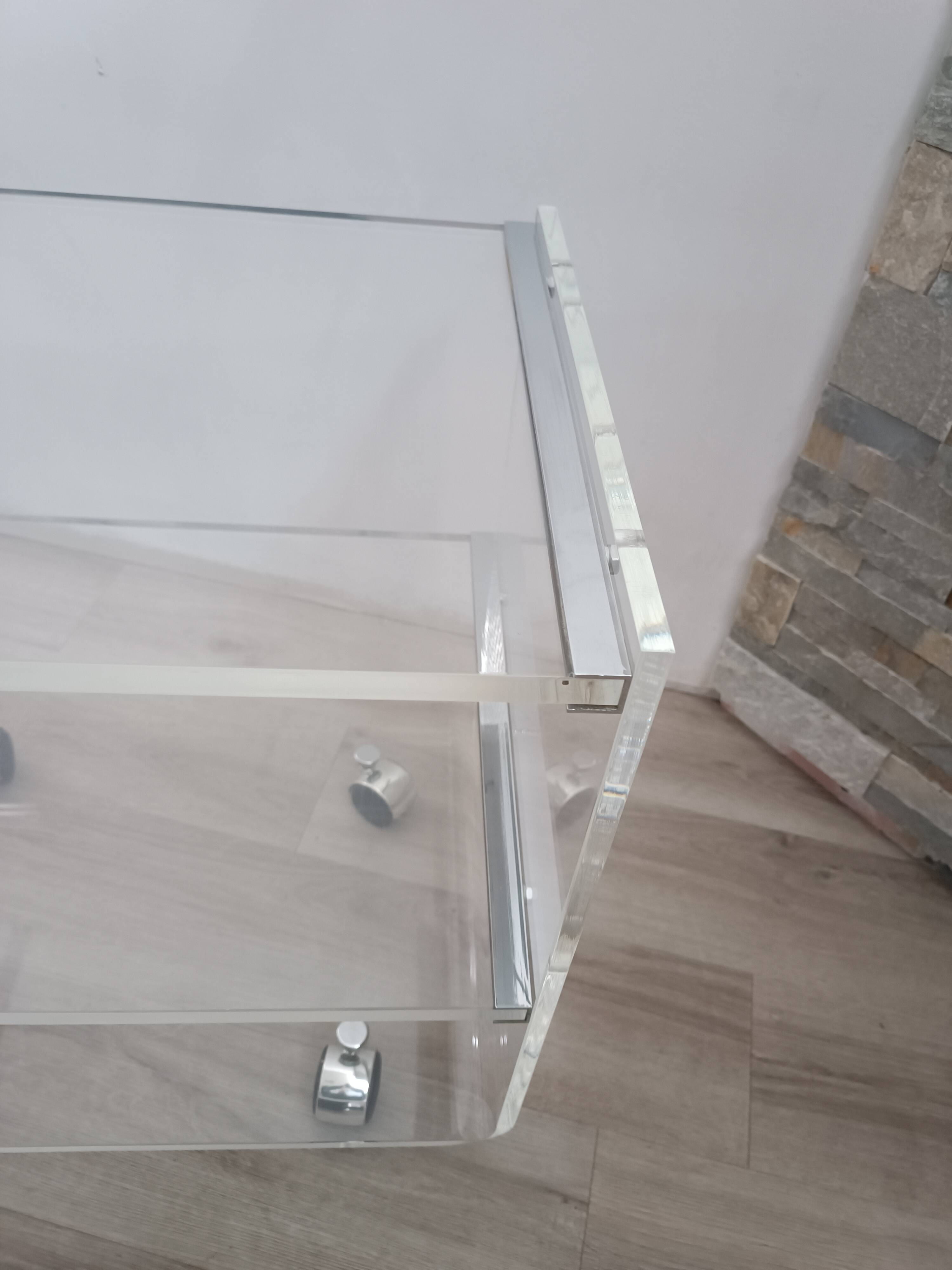 Rolling table by David Lange for Les invisibles du Marais 1970s