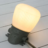 Vintage German Industrial Opaline Sconce