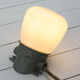 Vintage German Industrial Opaline Sconce