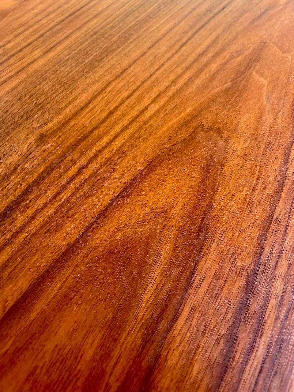 Vintage walnut commode with tapered legs circa 1950s