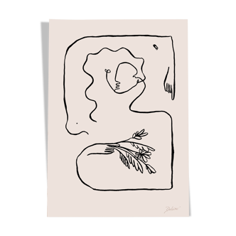 China ink "The Woman with the Bouquet" in limited edition
