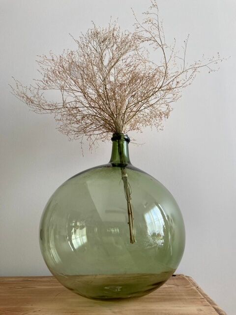 Dame-jeanne cylindrical old approx 15l in blown glass