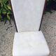 Set of 4 Vintage Mid-Century Modern Chairs with tapered metal legs.