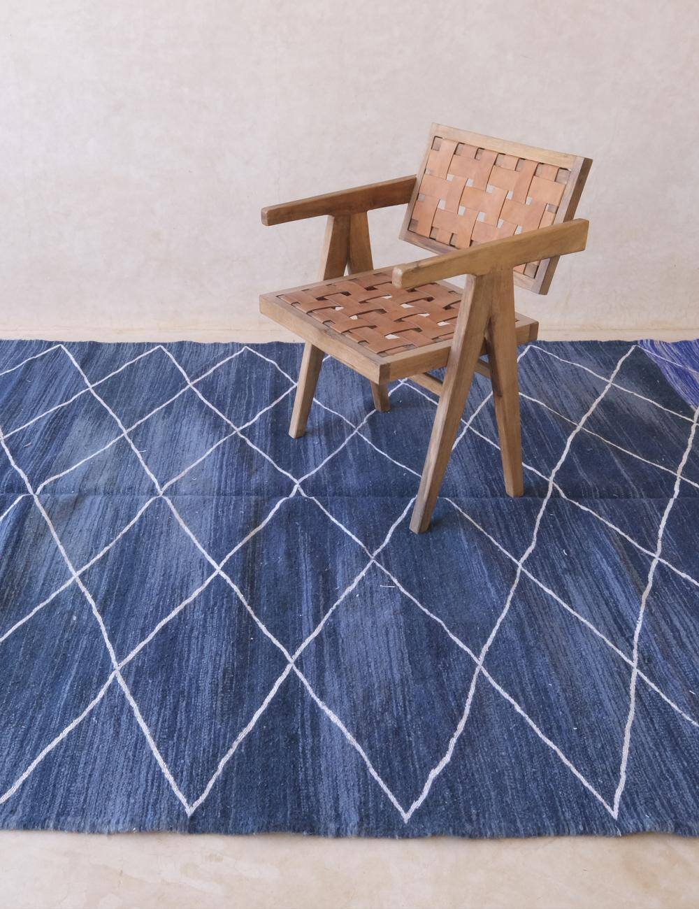 Tapis Kilim Bleu - 297 x 195 cm
