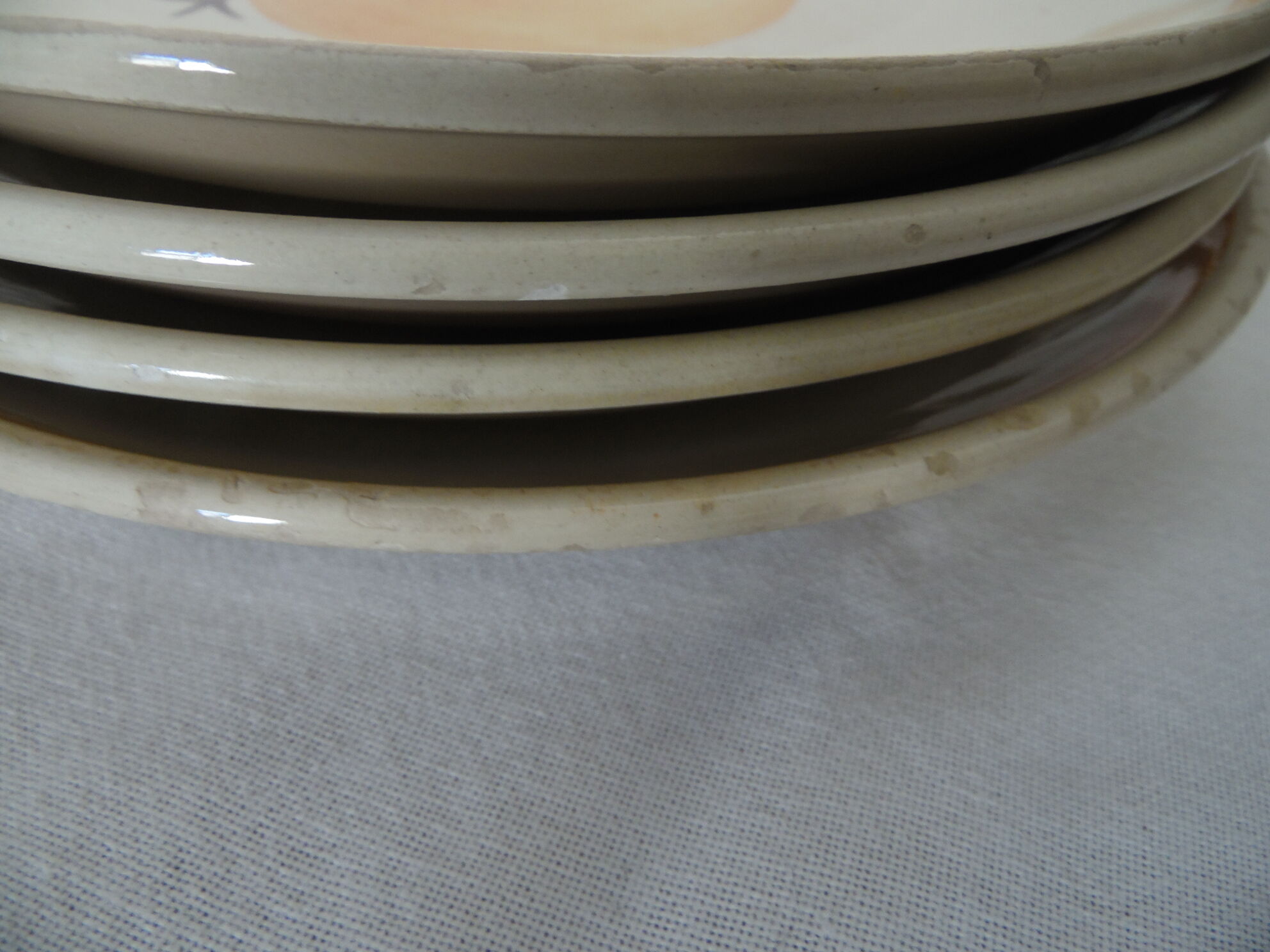 4 flat plates C Galba Italy 70's