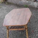 Table basse rotin années 60