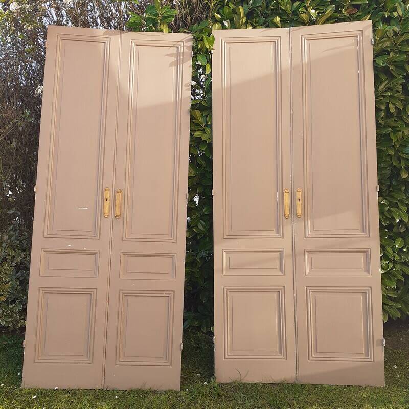 2 pairs of large 19th-century Haussmann-style cupboard doors.
