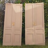2 pairs of large 19th-century Haussmann-style cupboard doors.