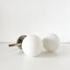 Chrome-plated metal wall light with opaline globes, 1970s