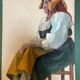 Painting seated woman 1947