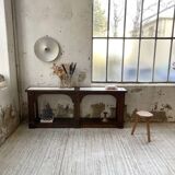 Oak console with white marble top 1970