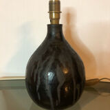 Lampe vintage en céramique noire