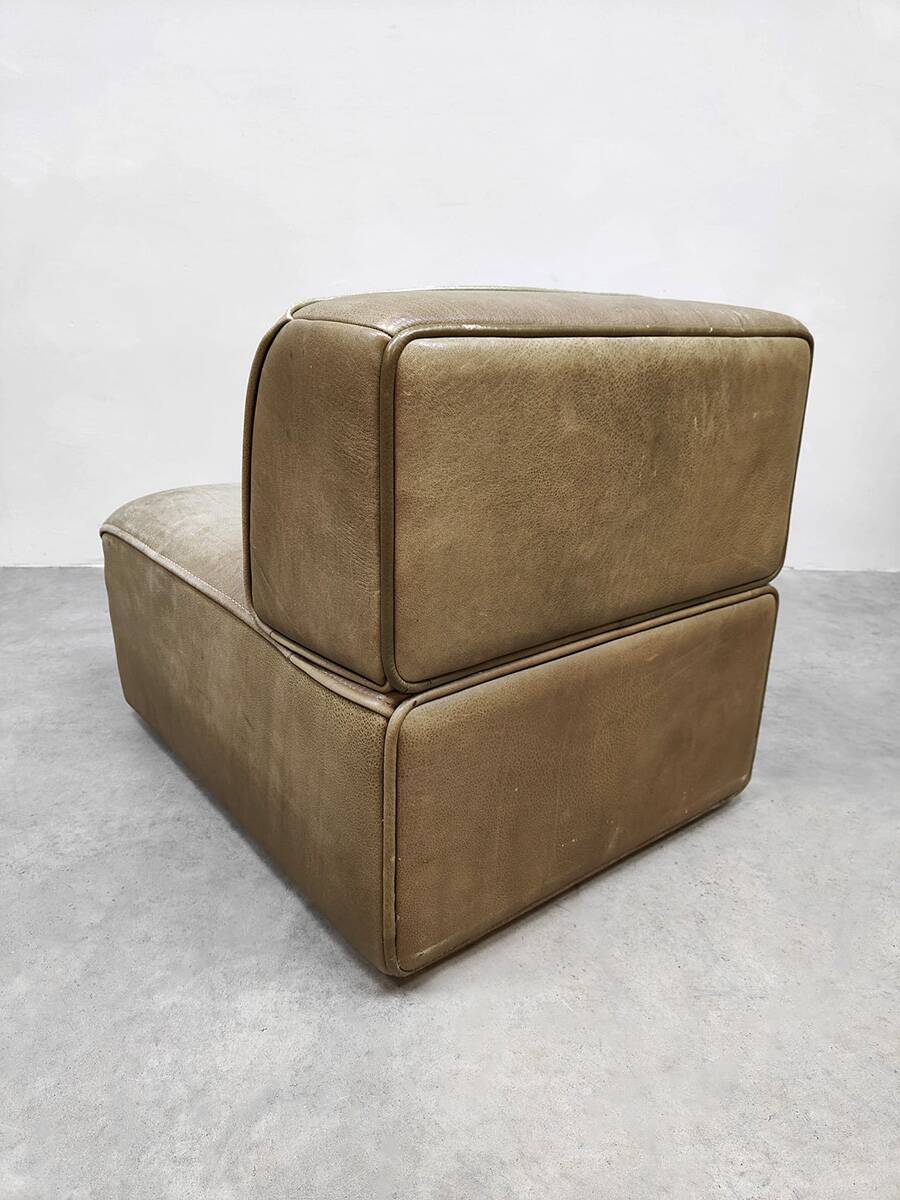 Vintage design leather modular sofa De Sede DS-15